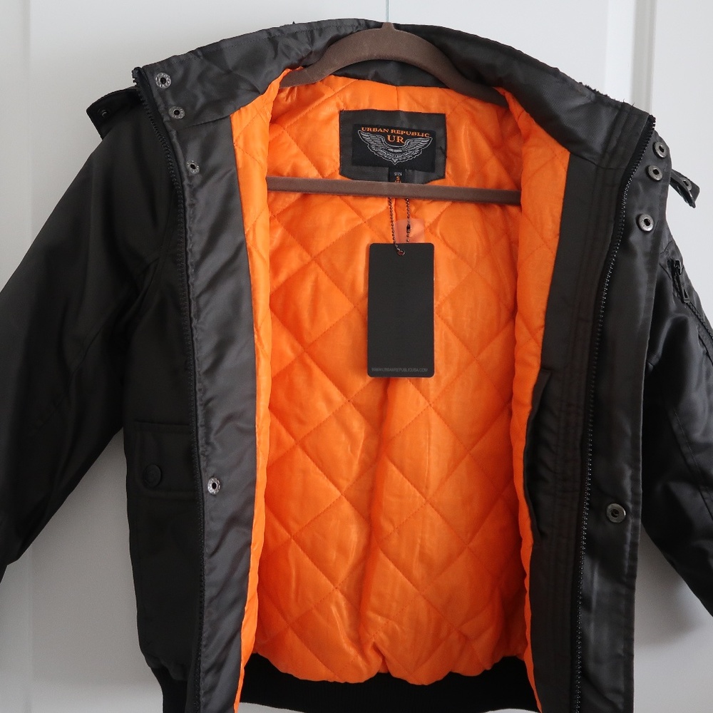 Urban Republic Black Twill Bomber Jacket Girls